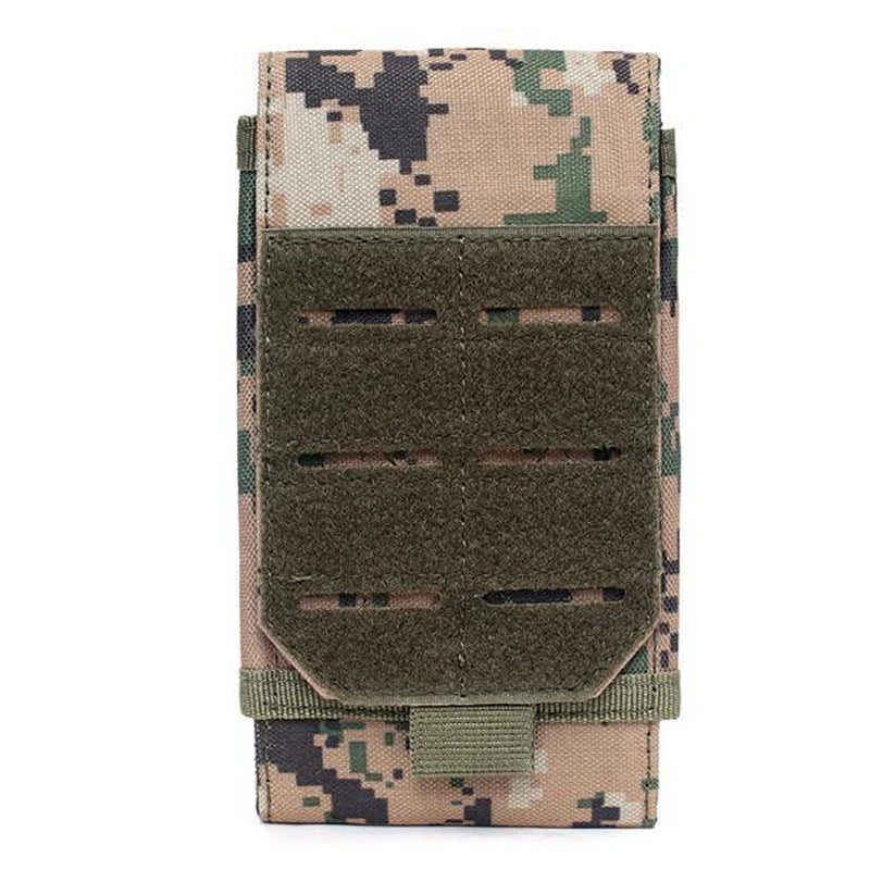 1000D Laser Cust Molle Phone Pouch Heavy Duty Waterproof Samll Tactical Cell Phone Holder Smartphone Cover for 4.7"-6.7" Phone