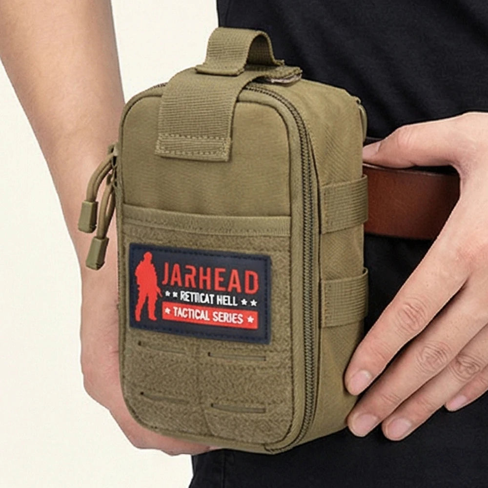 Tactical MOLLE First Aid Pouch 600D Nylon Water Resistant EDC Medical Bag Organizer for Outdoor Hunting Hiking Camping
