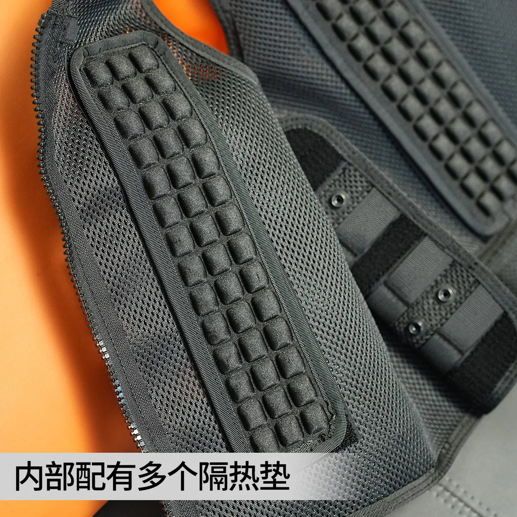 Multi functional tactical reflective vest, summer breathable commuting vest, service woven belt version, back cover, large capac