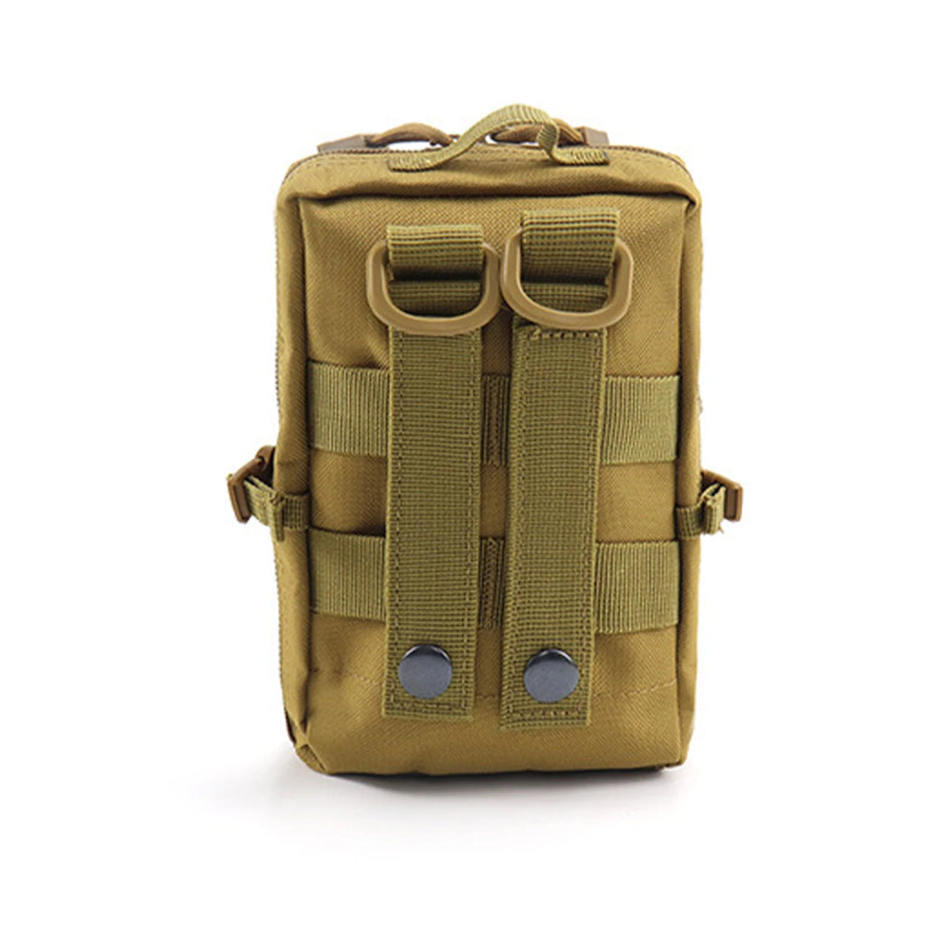 Double zipper 2L space storage bag with layered design, reinforced webbing buckle on the right side, can tighten the bag body