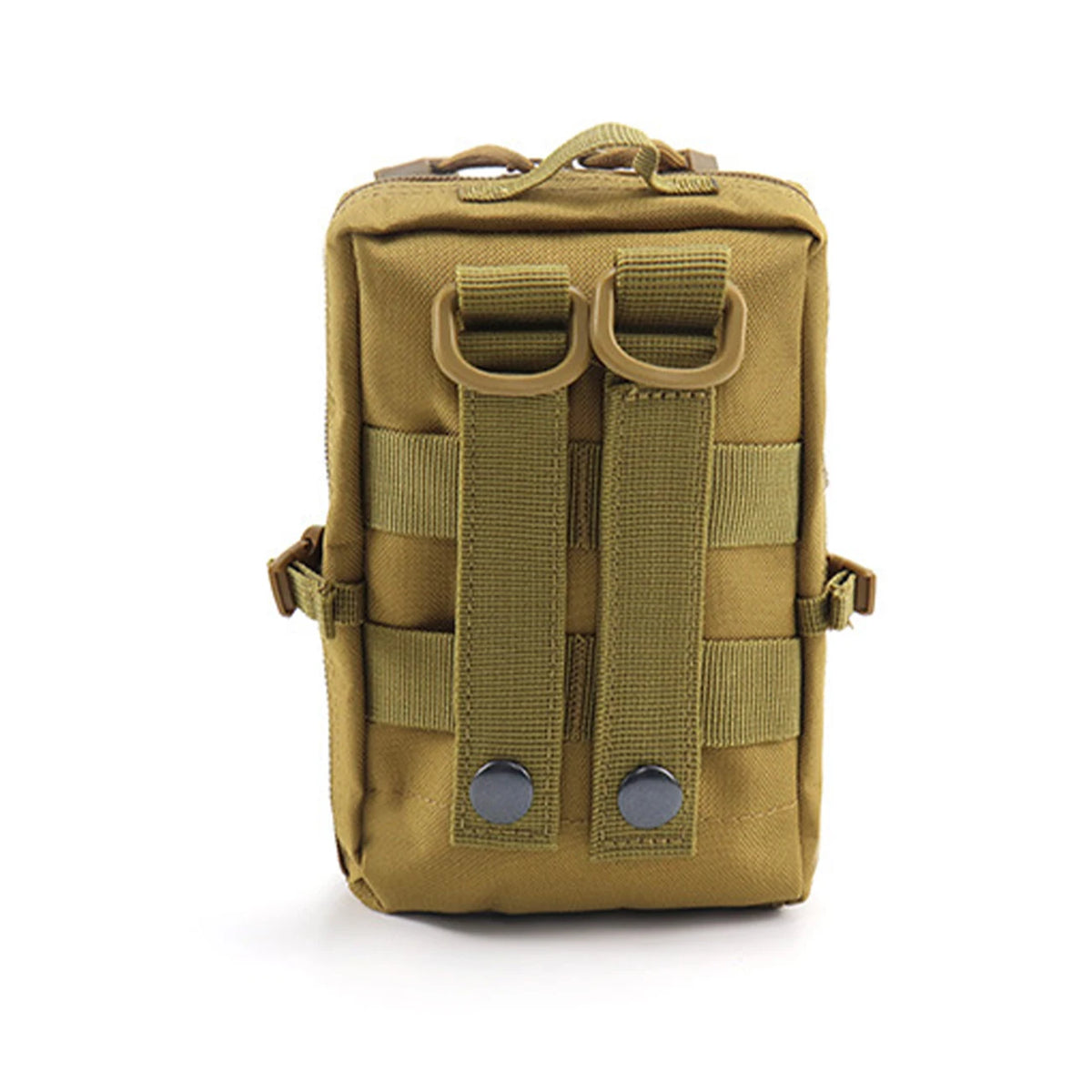 Double zipper 2L space storage bag with layered design, reinforced webbing buckle on the right side, can tighten the bag body