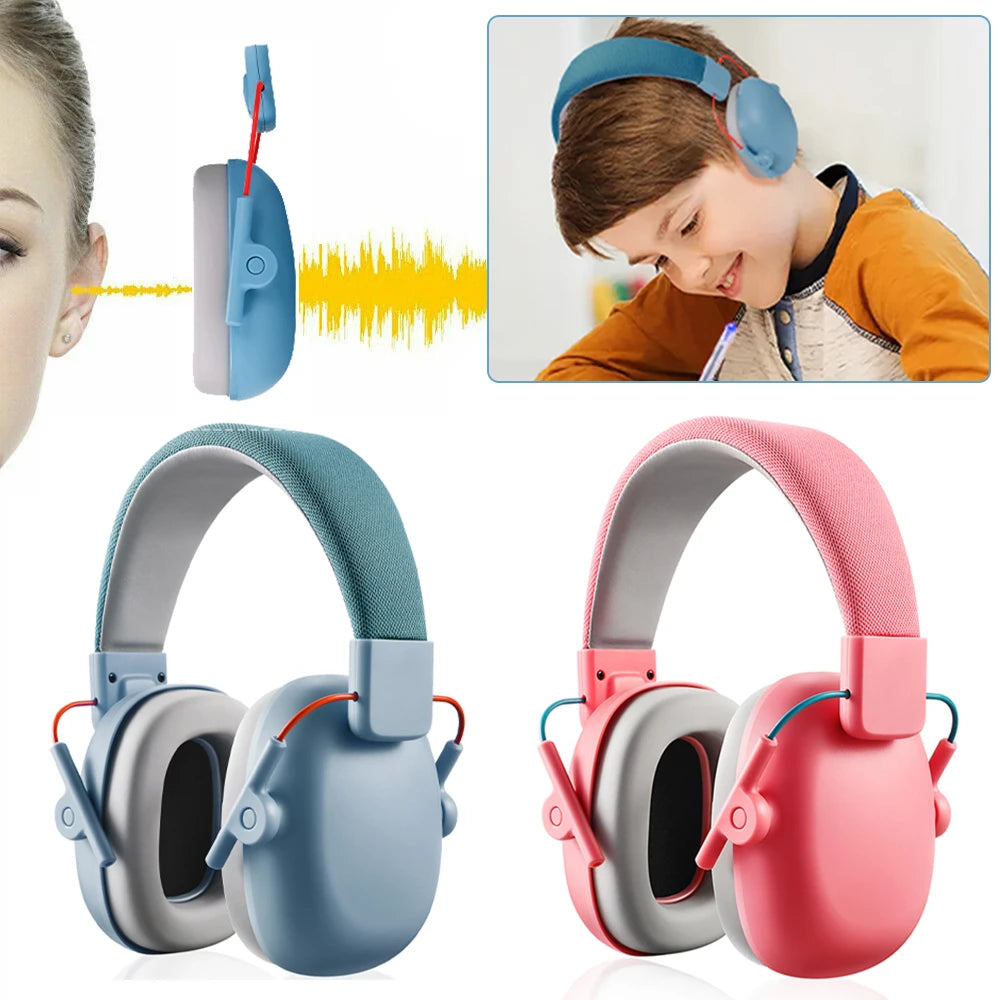 Noise-Reducing Headphones for Kids Hearing Protection Earmuffs for Children Ages 3-16 Adjustable NRR 25dB Safety Ear Muffs