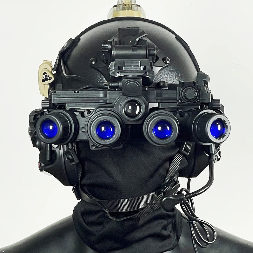 Fast Tactical Helmet Set with Night Vision Goggles Model Headset Signal Light Outdoor Hunting Airsoft Shooting Protective Gear