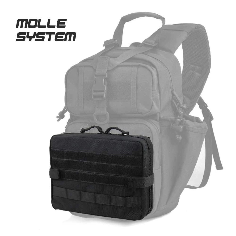Tactical Molle Pouch Utility Admin Pouch EDC Medical Bag Attachment EDC Pouch Backpack Small Gear Gadget Organizer for Hunting