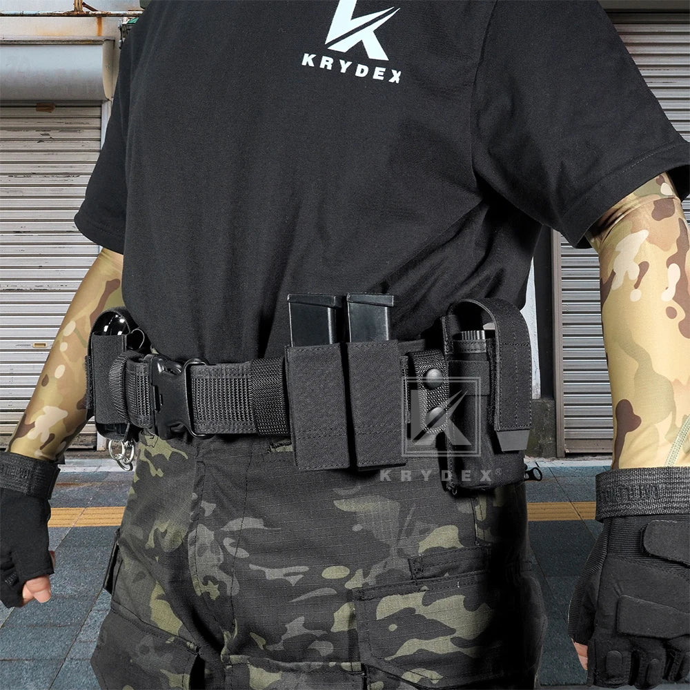 KRYDEX Tactical Flashlight Holster Pouch Low Profile Modular Multi-Function Tool Bag Outdoor Sport Camping Hunting Accessories