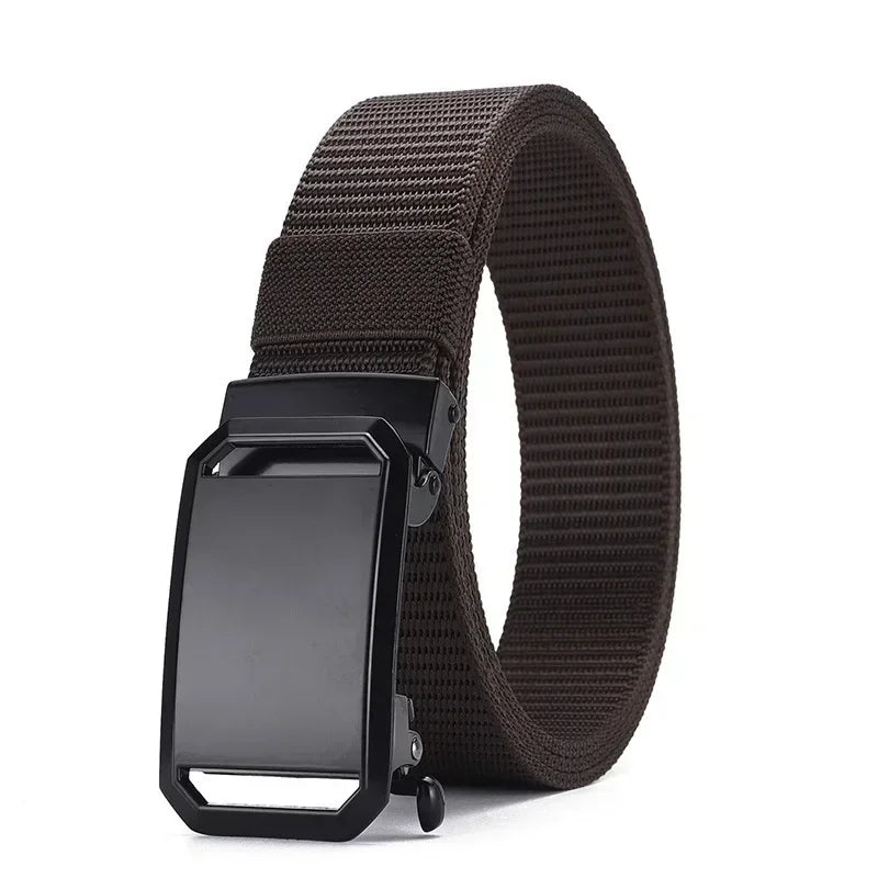 2PCS 2026 New Automatic Buckle Belt, Canvas Tactical Workwear Casual Outdoor Military Training Pants Belt For Men