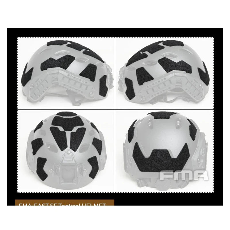 FMA Tactical FAST SF Helmet Lightweight Military Training Helmet with MBS Night Vision Mount + ARC Rail Impact-Resistant  Gear