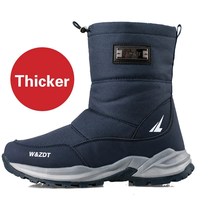 Winter Men Boots 2025 Winter Shoes Men Snow Boots Waterproof Non-slip Thick Fur Winter Boot For -30 Degrees Platform Snow Boots
