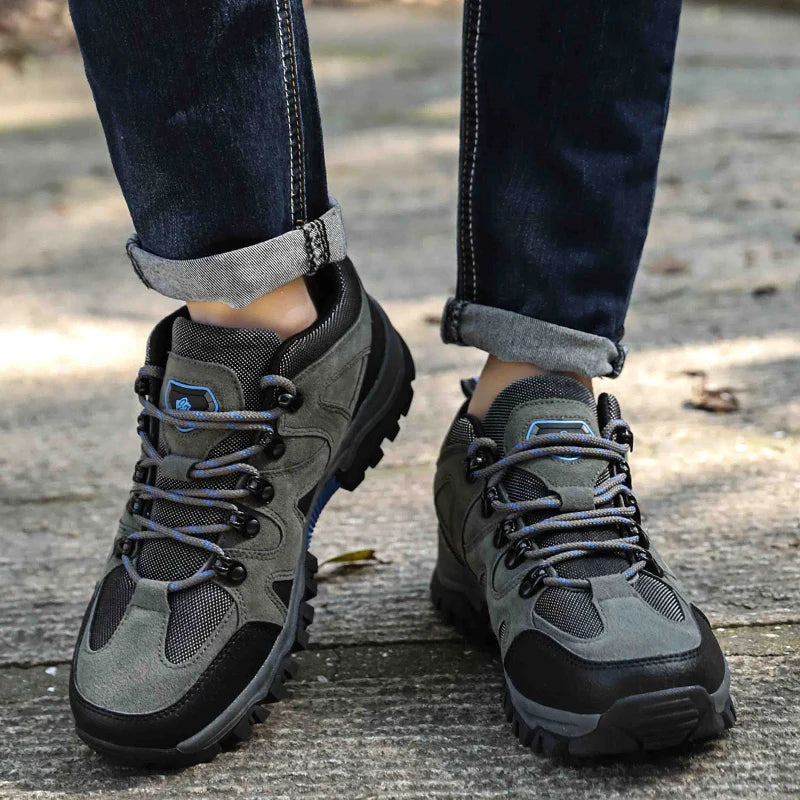 Men Hiking Shoes Suede Leather Outdoor Shoes Wear-Resistant Men Hiking Hunting Tactical Sports Shoes