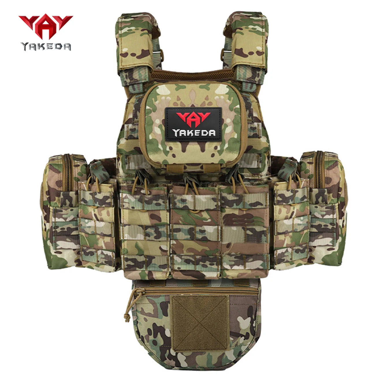 YAKEDA   The eight-piece hunting vest has multiple storage bags and is suitable for hunting training and other scenarios