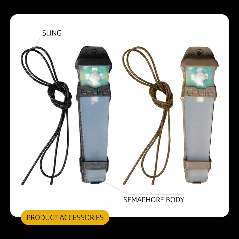 BOOIU Tactical FMA Helmet Safety Flashing Light Waterproof Outdoor Seven Colorful Survival Signal Lights Identification Lamp