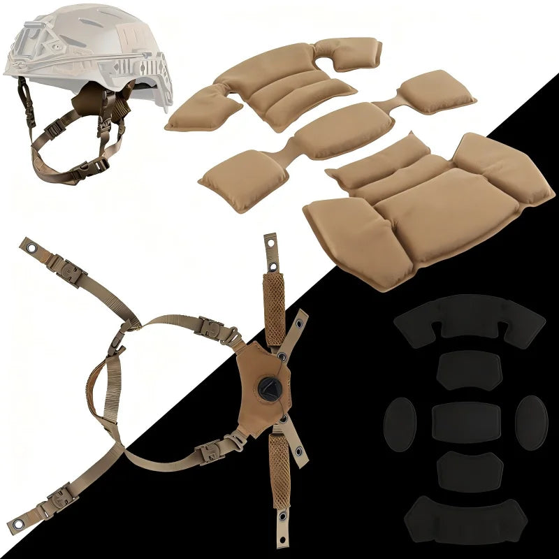 Tactical Wendy Helmet Suspension System Soft Inner Pads Kits Adjustable Helmets Chin Strap for Wendy Helmets Accessories