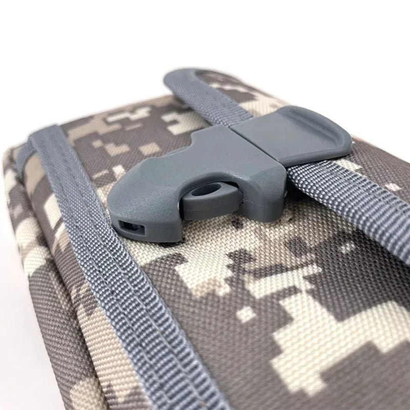 Camo Molle Pouch Tactical Belt Waist Pack Outdoor Wallet Purse Packet Utility EDC Bag for 6.5'' Phone Hunting Bag
