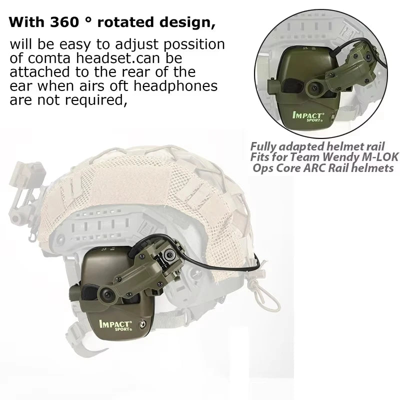 Tactical Hearing Protectors Active Shooting Earphone for Hunting Electronic Hearing Protection Active Noise Reduction Earmuff
