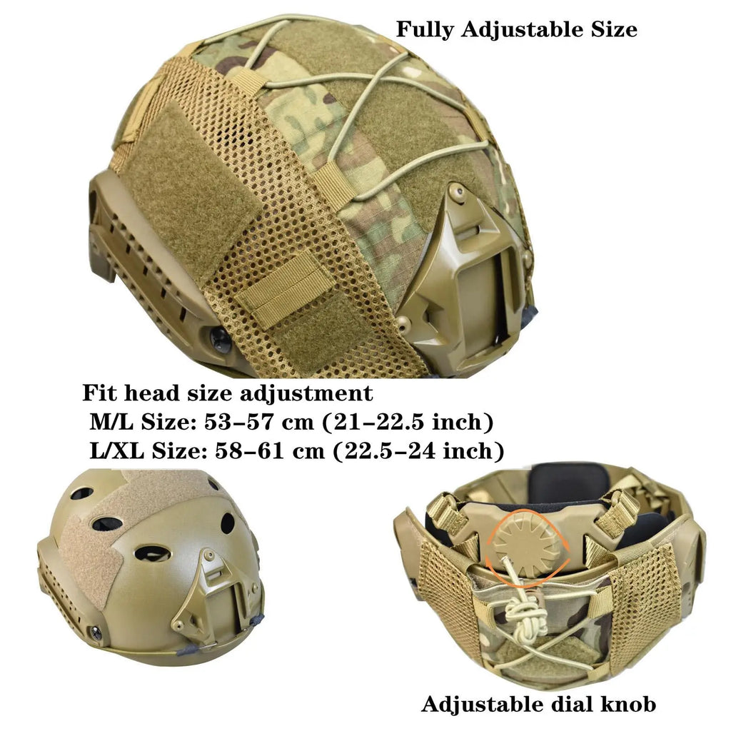 Tactical Airsoft Fast Helmet Set with Headset Helmet Cover Foam Protective Pad Goggles Outdoor Riding Protective Helmet Gear
