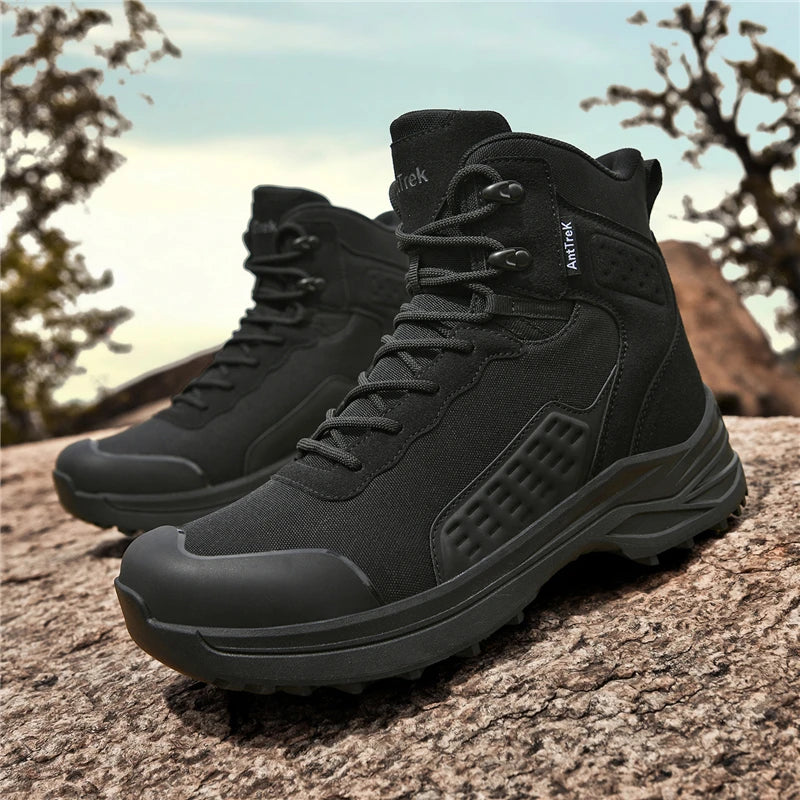 Large Size 47 Men's Hiking Shoes Outdoor Trekking Casual Tactical Boots Waterproof Fabric Mountain Climbing Shoes Hunting Boots