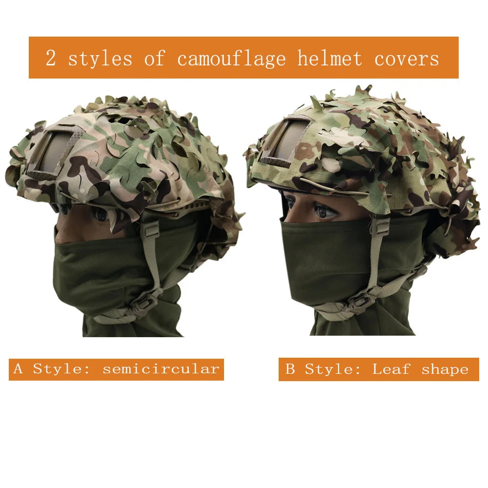 New Laser Cutting Fast Helmet Cover 3D Camo Cloth Cover Tactical Airsoft Hunting Helmet Accessories