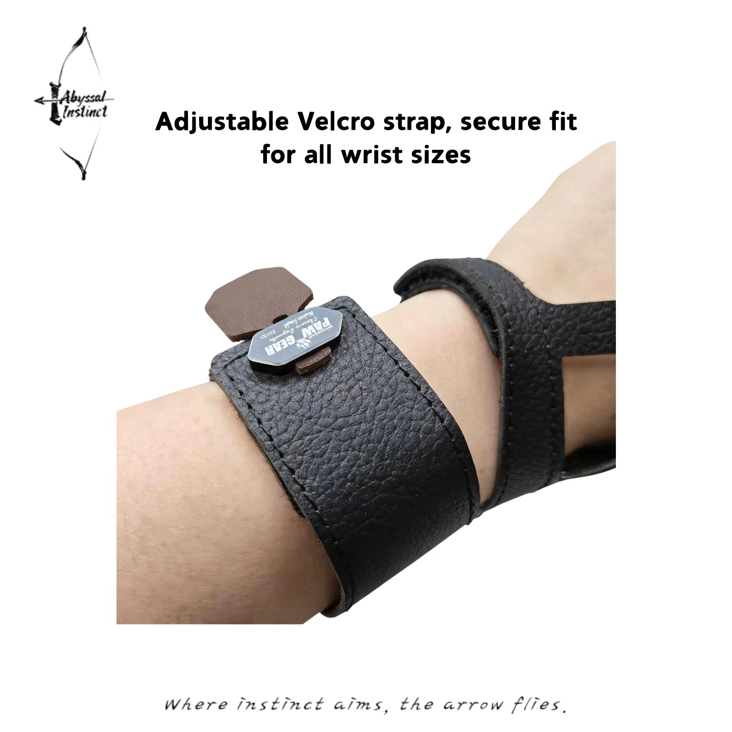 Traditional Archery, Bow Hand Guard, Fletching Cut Protection, Full-Grain Leather, Lightweight Breathable, Adjustable, Longbow,