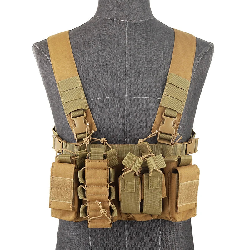 Tactical Vest Hunting Clothes Radio Harness Front Pouch Holster Airsoft Chest Rig Magazine Carrier Vest Equipment