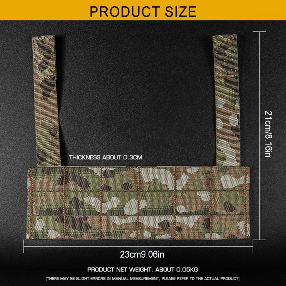Chest Rig MOLLE Expansion Plate Harnesses Extension Accessories Phone Panel Airsoft Vest Accessories