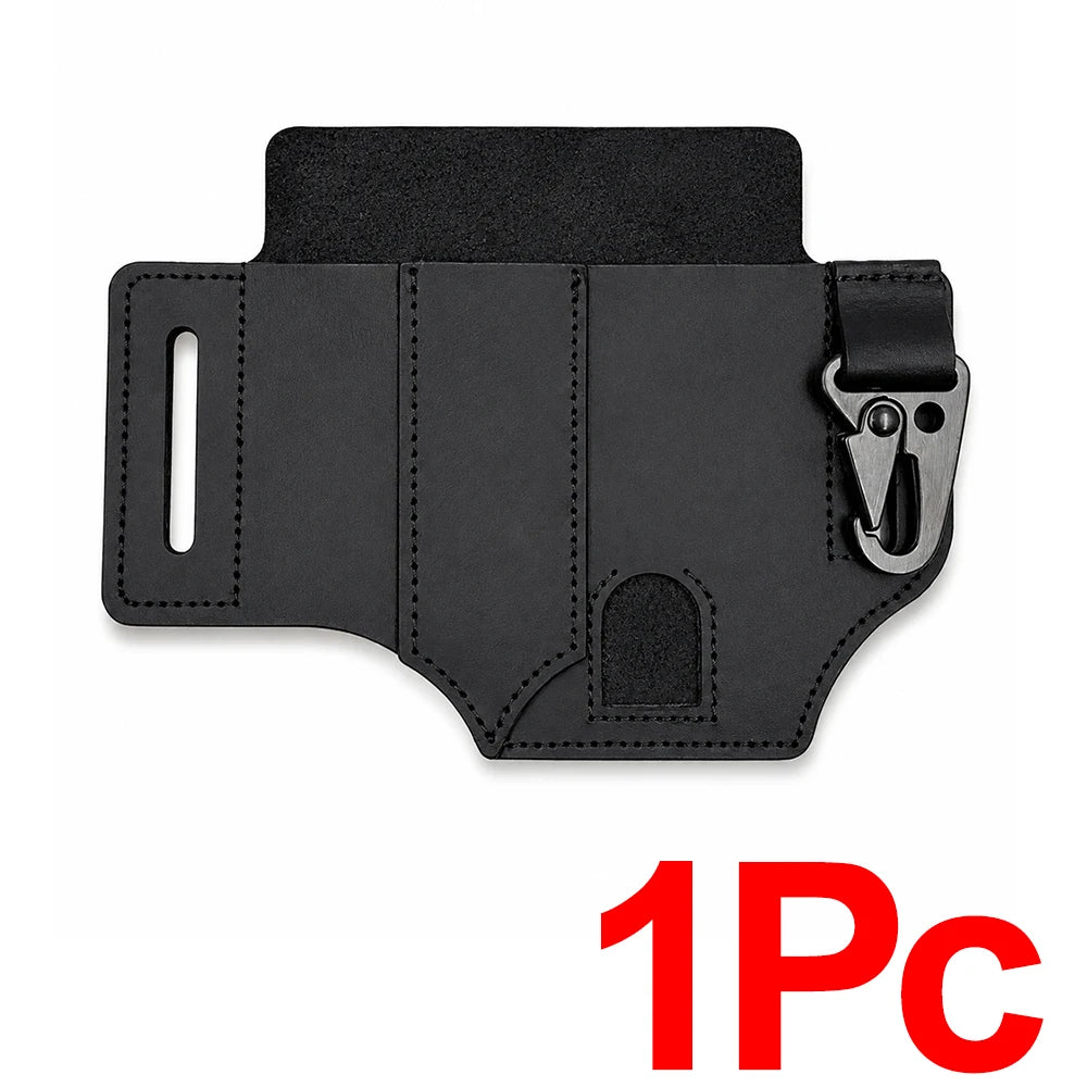 PU Tactical Waist Bag Wear Resistant Case with Hook Shockproof Anti Theft Tool Pouch Outdoor Hunting Portable EDC Holster