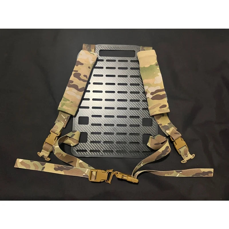 Tactical Carbon Fiber Quick Release Backboard Vest Backpack Carrier