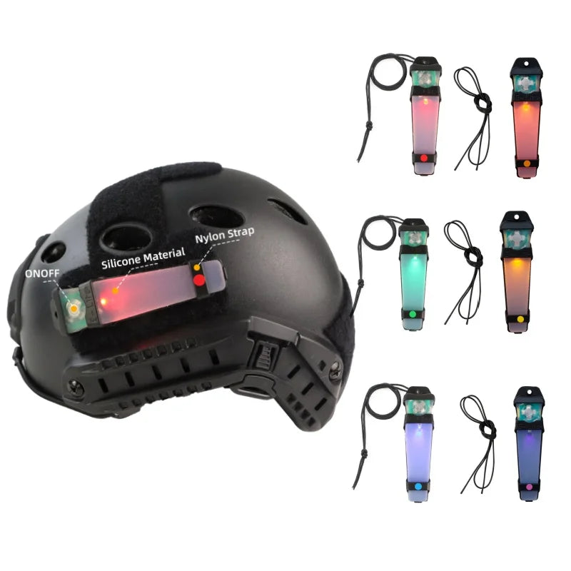 BOOIU Personal Identification Marker Light Tactical Helmet Safety Flash Survival Signal Light Hunting Hiking Helmet Accessories