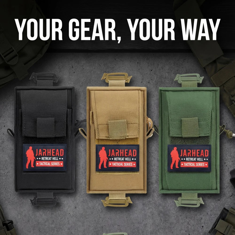 Backpack Shoulder Strap EDC Pouch Tactical Quick Access Tools Bag for Outdoor Hiking Camping with Hook-and-Loop Patch Area