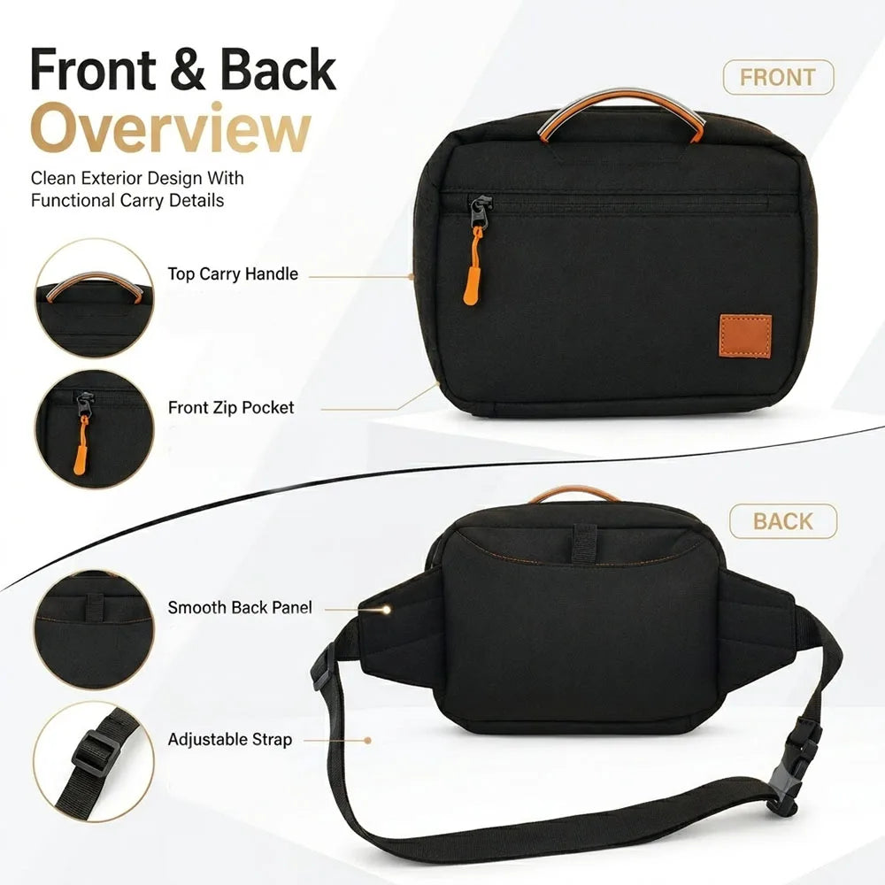 Magnetic Quick Release Tactical Waist Bag MOLLE EDC Storage Pouch Waterproof Wear-Resistant Crossbody Pack for Camping Hunting