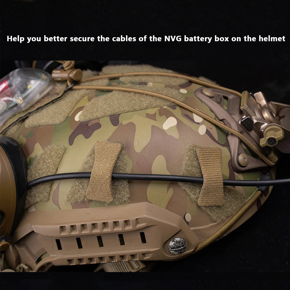 Tactical Helmet Cable Management Kits Wires Cord Collected Organizer Hook NVG Comms Loop Straps Accessories 8pcs High Quality