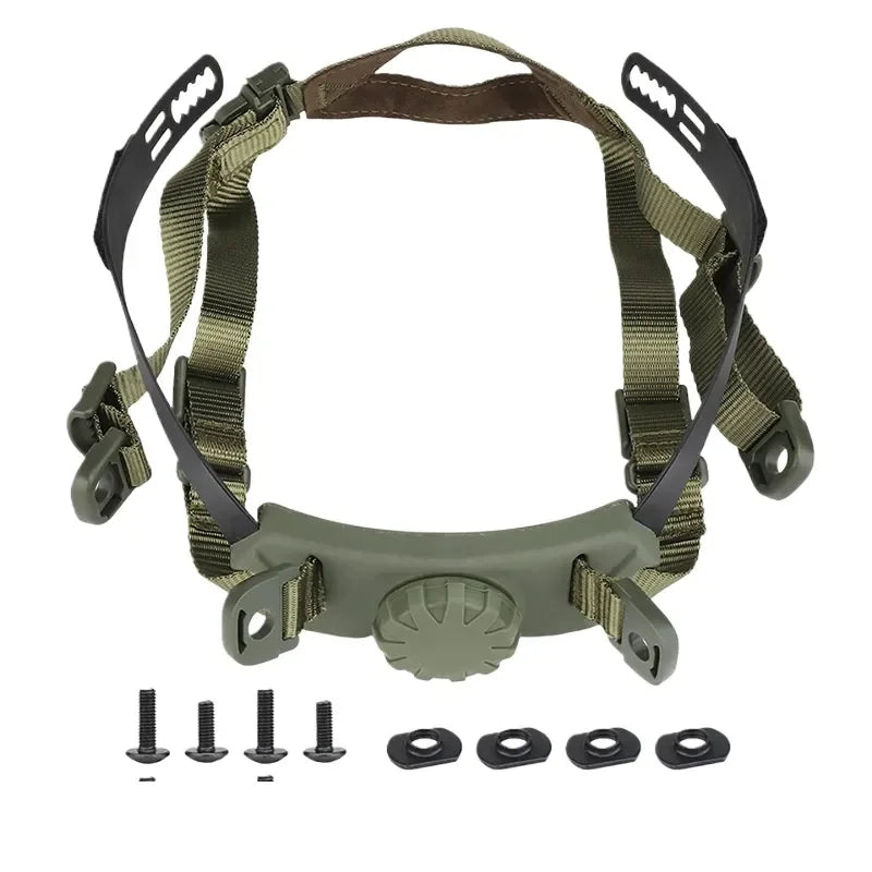 Tactical Helmet with Quick-Adjust Suspension System and Internal Locking Strap Compatible with FAST Helmet Models
