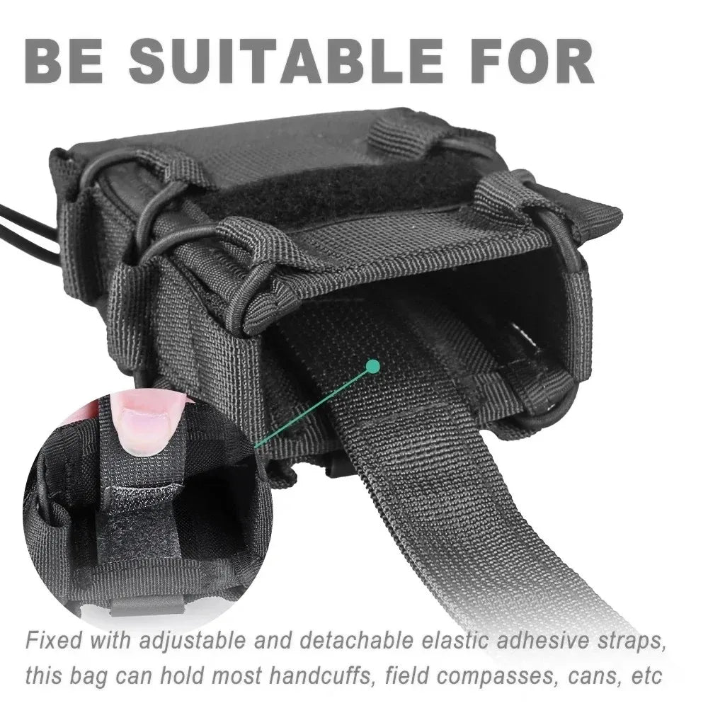 Tactical Handcuffs Holder Molle Pouch Open Top Universal Handcuff Case Shackles Holster  Quick Release Standard Cuffs for Vest