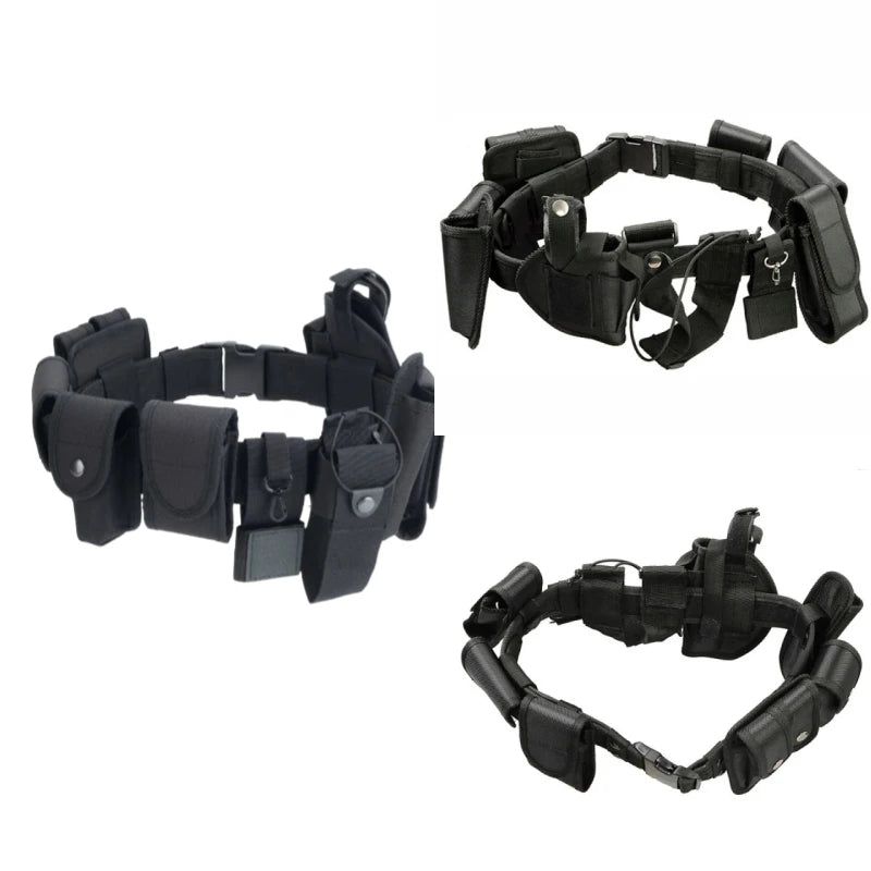 %#Outdoor Hunting Waist Belt Training Duty Security Equipment Ten piece Set Accessories Belt, Multi functional Nylon Belt