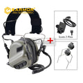 OPSMEN EARMOR Shooting  Headset & ARC Rail Adapter & M51 PTT Adapter Set for Radio Communication Shooting Noise Clearance