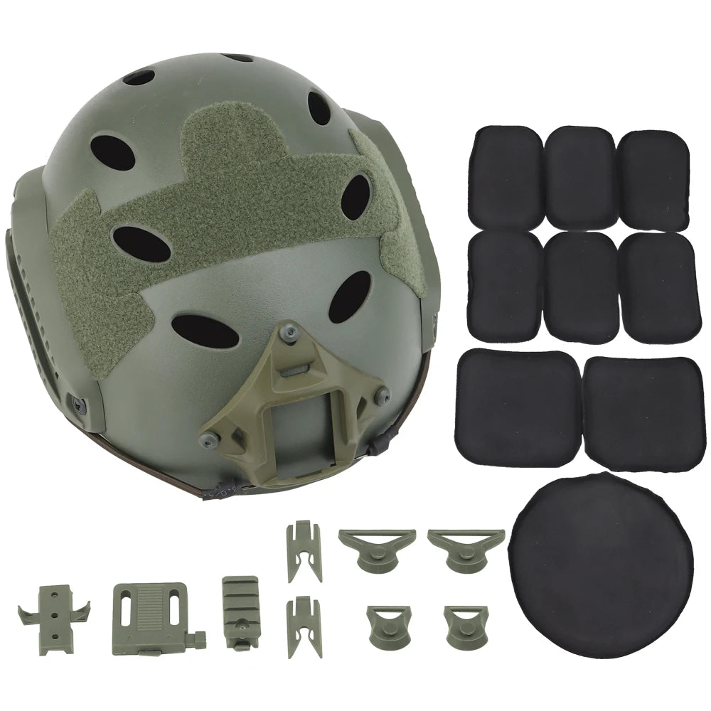 Tactical Fast PJ Helmet Militar Airsoft Paintball Protective Breathable Helmet Fast Jumping Safety Bump Damping Gear