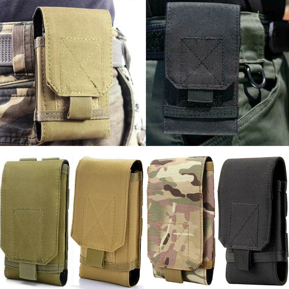 5/6 Inch Cell Phone Pouch Waist Bag Molle Outdoor Universal Running Mobile Phone Case Bag Camping Hunting Accessories Pouch