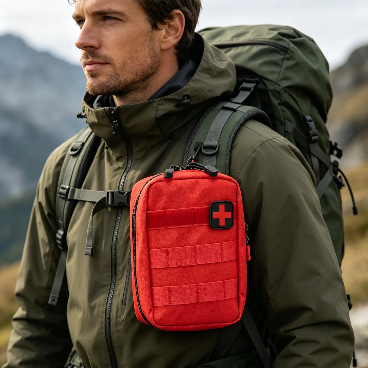 Outdoor First Aid Bag Tactical Medical Pouch Outdoor MOLLE EMT Emergency Survival Kit Hiking Hunting Accessories Bag