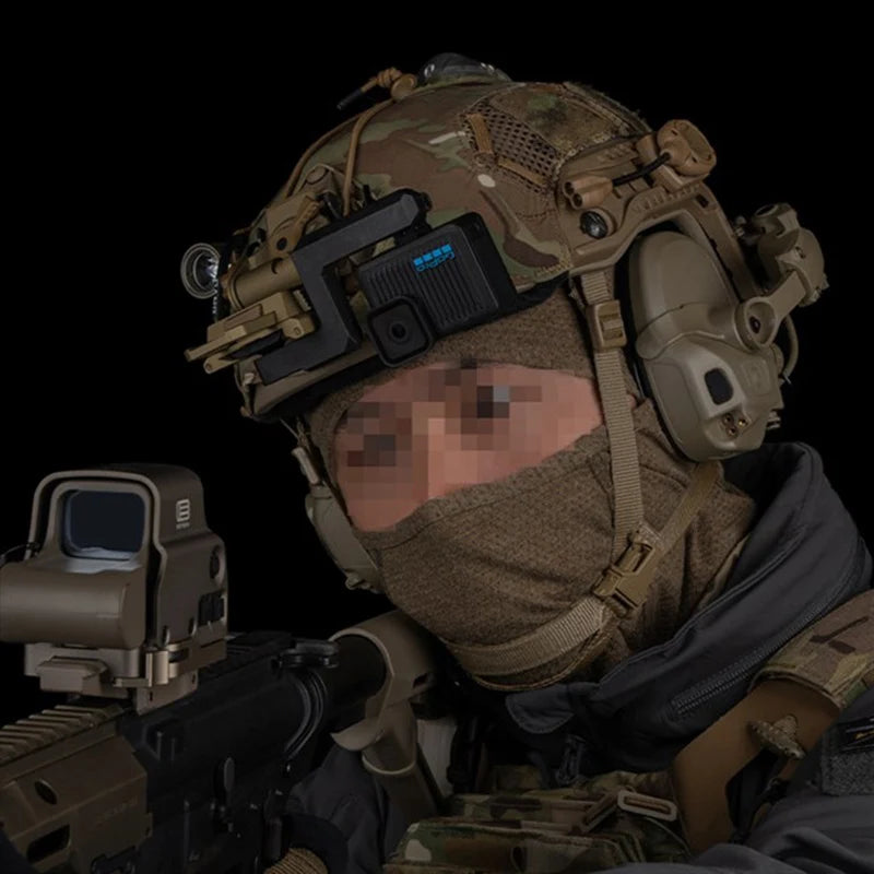 Tactical Helmet Sports Camera Mount for NVG Wilcox G19 G24 G30 G34 G69 G70 Mounting Camera Bracket Airsoft Helmet Accessories