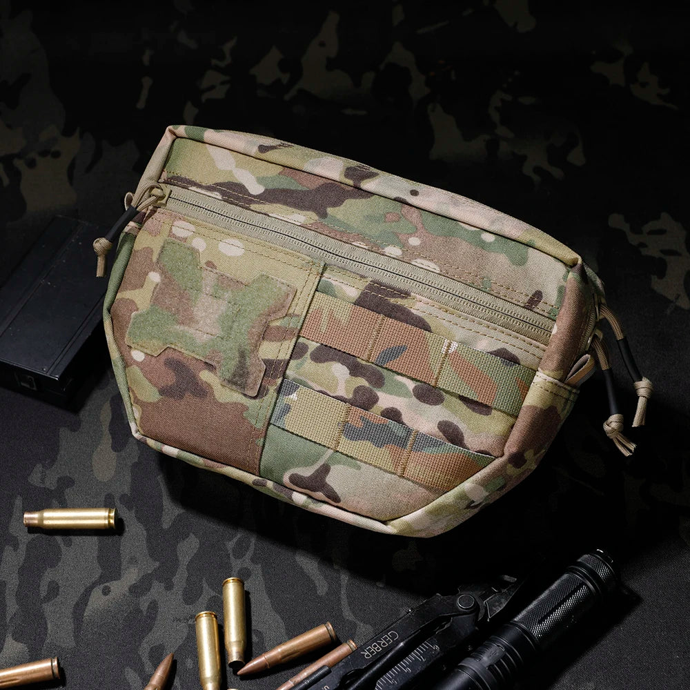 Double Layer Outdoor EDC Pack Men Tactical Molle Waist Pouch Nylon Vest Hang Pouch Fanny Pack Camping Hunting Accessories Bags