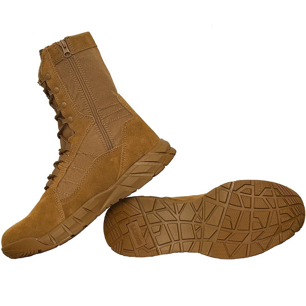 LAHORS® Leather Lightweight Man Tactical Boots Combat Boots Anti-Collision Lace Up Waterproof Outdoor Hiking Breathable Shoe