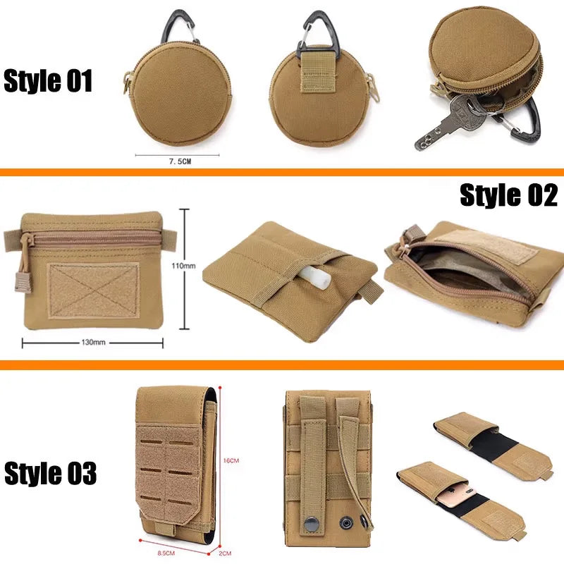 OPHIDIAN Bags Molle Pouches Gear Waist Bag Men Phone Pouch Camping Hunting Accessories Belt Fanny Pack EDC Pack