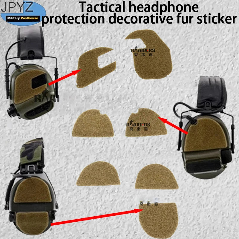 Multiple Protective Tactical Headphone Hair Sticker MSA/C3 C2/M31 M32 Outdoor Soundproof Tactical Headphone Decorative Accessori