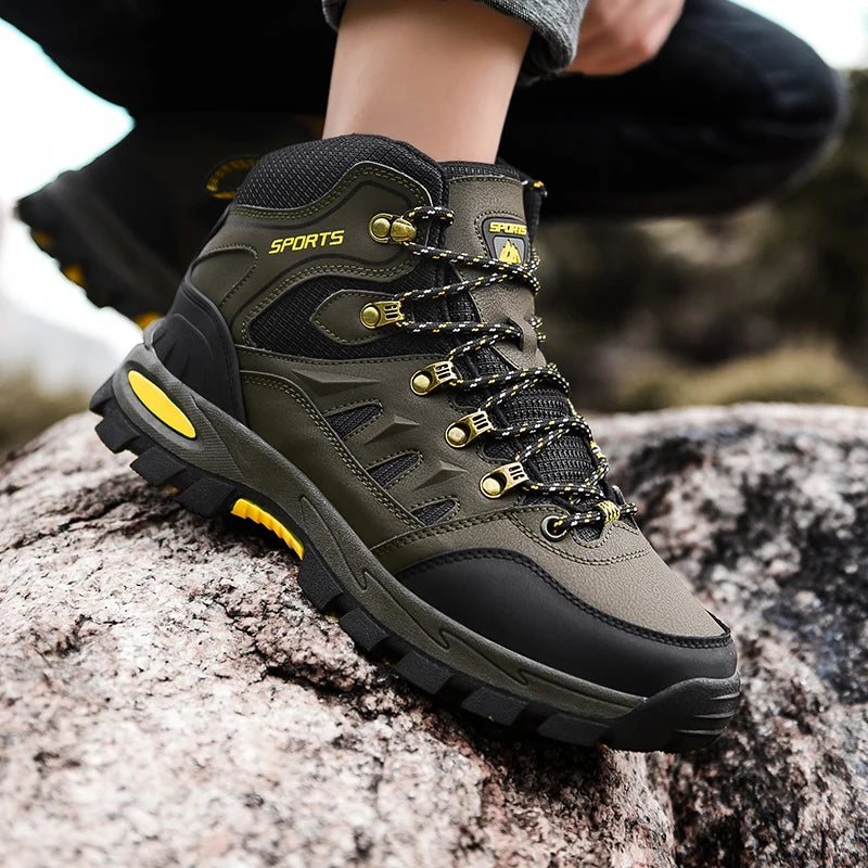 Outdoor Hiking Boots Men's Women's Spring And Autumn Hiking Wear-resistant Mountain Sports Boots Hunting Sports Shoes