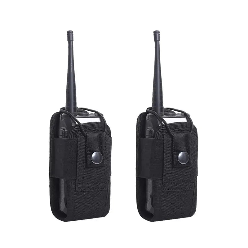 1/2/3/4pcs Nylon Talkie Pouch Tactical Radio Walkie Bag Holder Pocket Portable Interphone Holster Carry Bag Hunting Camping