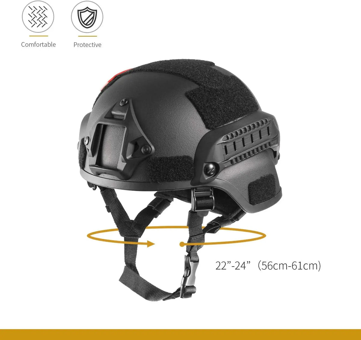 FAST Tactical Helmet, Adjustable Airsoft Paintball Helmet with ARC Rail System for Outdoor Training & Hunting