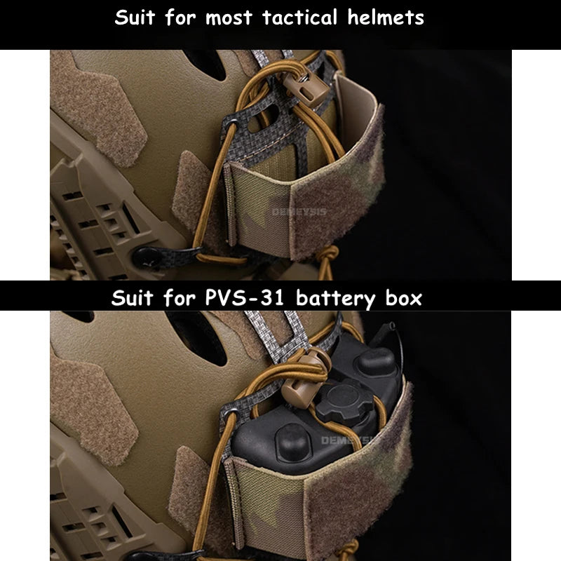 PVS31 NVG Battery Storage Pouch for Tactical Helmet Outdoor Fast Helmet Retention System for Airsoft Paintball Helmet Accessory