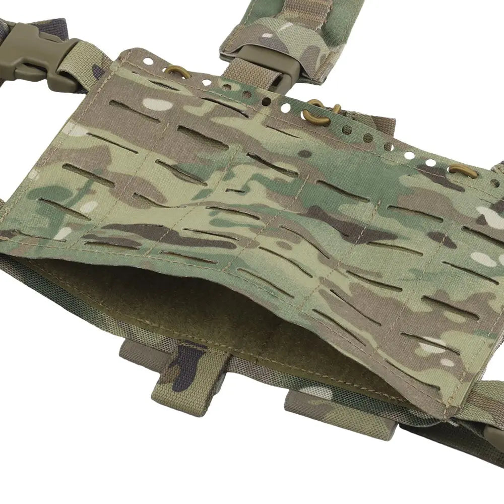 Tactical Alpha Chest Rig with SS Style Expansion Pouch Quick Release 34 Split Chassis Cut Molle Mount Magazine Airsoft Equipment