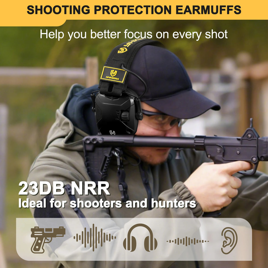 Earmuffs Headphones for Shooting Electronic Hearing protection Ear protect Noise Reduction active hunting Earmuffs with case
