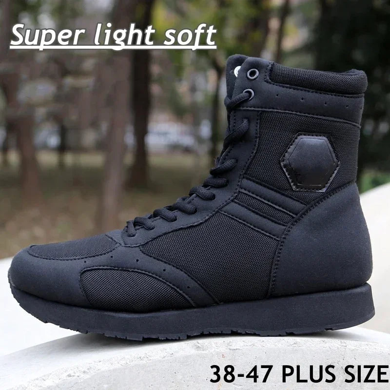 Summer Ultra-light Hiking Shoes Men hunting Training Soldier Tactical Boots Men's Lightweight Black Breathable Climbing Boot