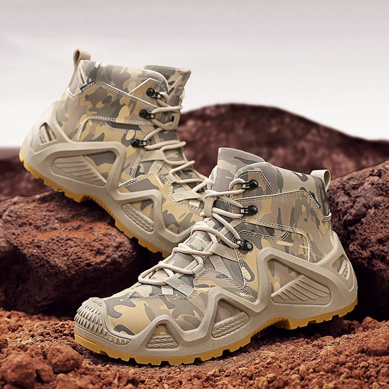 Outdoor Mens Walking Sneakers Men Hunting Trekking Camping Mountaineering Winter Work Boot Lightweight Breathable Climbing Shoes